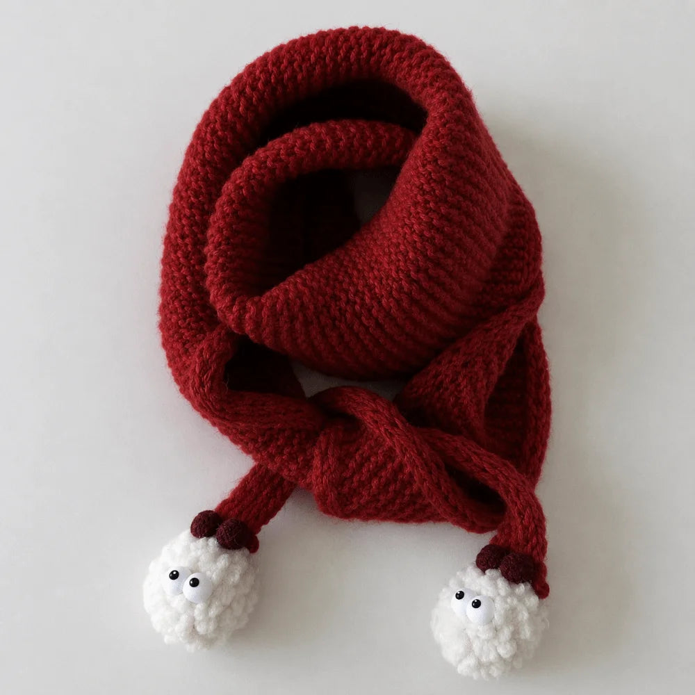 Fashion Windproof Knitted Scarf Soft Keep Warm Children Neck Warmer Thick Autumn Winter Children Muffler for Boys Girls