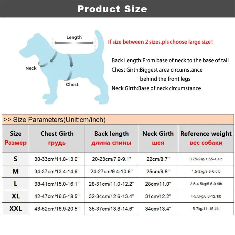 Winter Snow Coat for Small Dogs Warm Thickening Dog Jacket Windproof Coat Outfit Puppy Clothing Silver Sticker Overall for Dogs