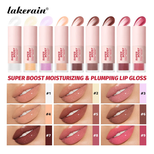 Plumping Lip Gloss Non-Sticky Boosted Mirror Shine And Volume Lip Skin Smooths Hydrating Moisturizing Lip Gloss Cosmetics