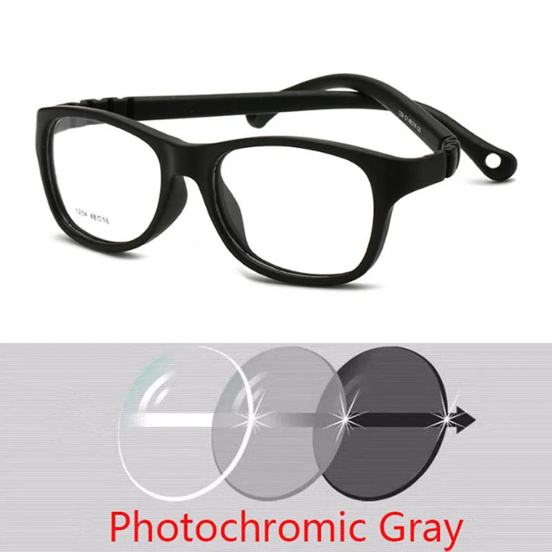 Anti Blue Light Kids Square Glasses Children Boy Girls Computer Prescription 3-10 years -0.5 -0.75 -1.0 -1.5 -2.0 -3.0 -4.0