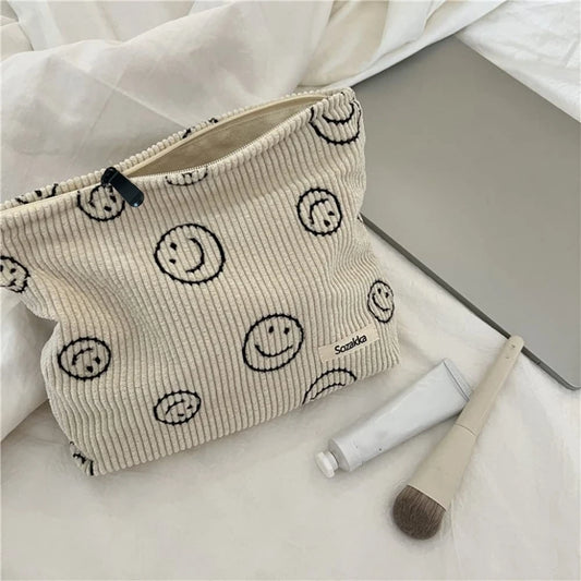 Makeup Bag Large Checkered Cosmetic Bag Capacity Travel Toiletry Bag