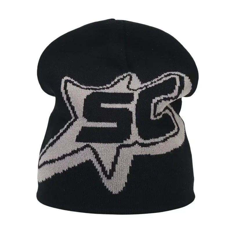 Y2K Letter Knitted Winter Autumn Beanie Cap Men Women Kanye Beanies Gorras Hombre Top Warm Skiing Hat Ear Hats Hip Hop Skullcap