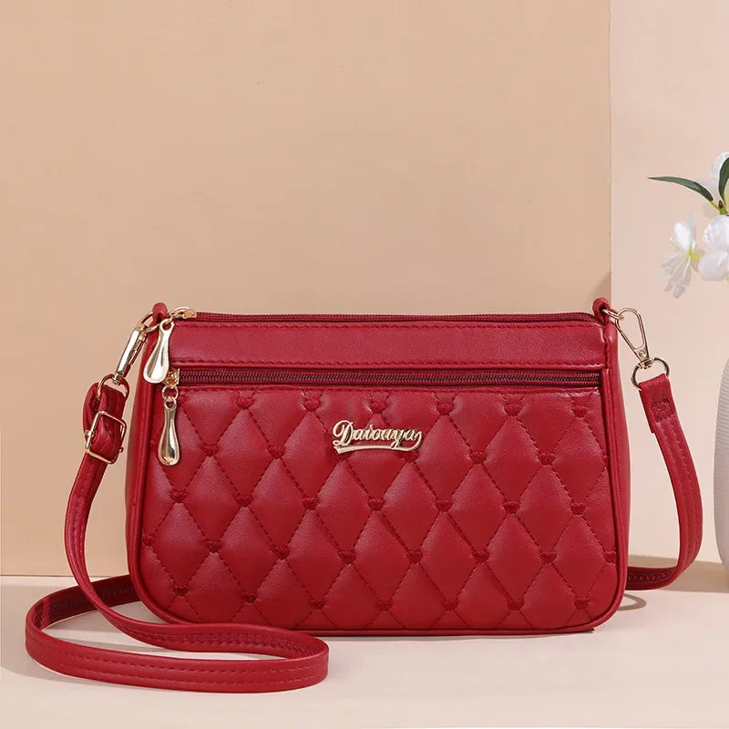 Large Flap Crossbody Bag in Pink