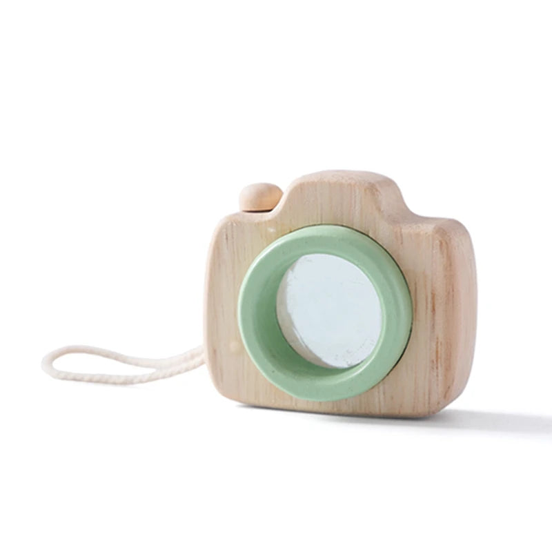 Baby Wood  Montessori Toys Colorful Camera Kaleidoscope Toys Rainbow Wooden Toys for Children Early Educational Game