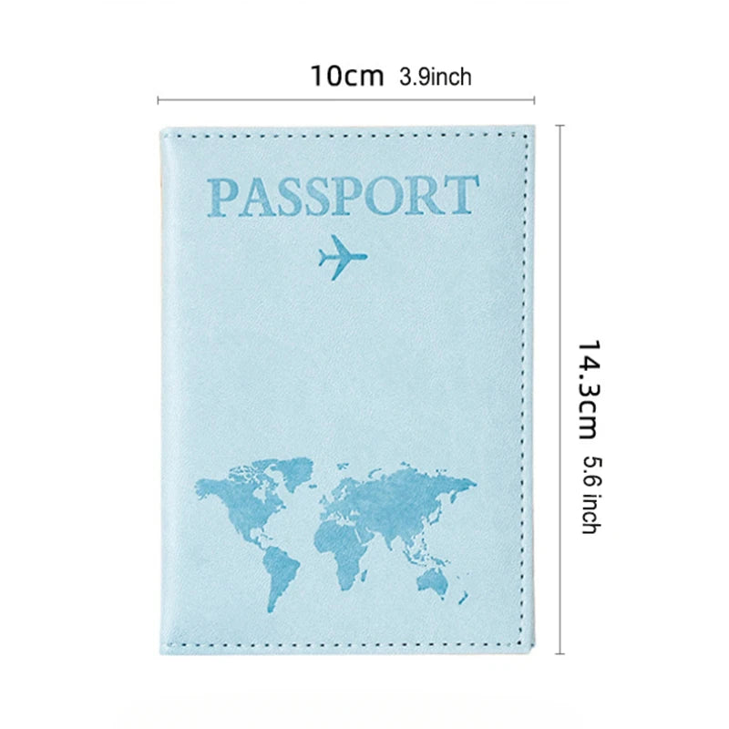 Airplane Passport Cover Case for Women Men Travel Passport Case Cute