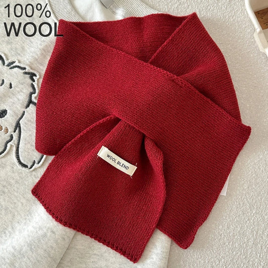 New Windproof Neck Warmer Warm Triangular Knitted Scarf Knitted Coldproof Shawl Wraps Winter Bright Solid Color Triangle Scarves