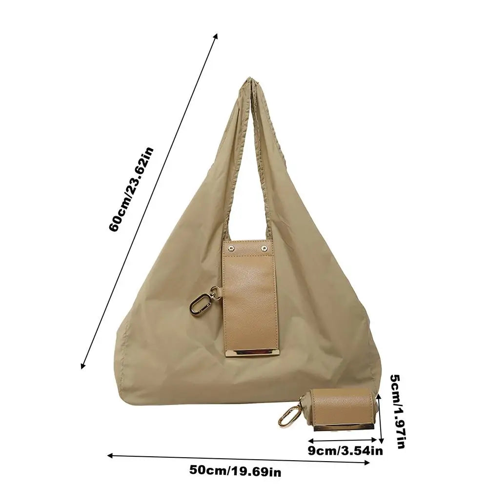 Tote Bag for Women PU Leather Trendy Purses Lightweight Expandable Key Ring Tote for Students Teachers Travel Outdoor School