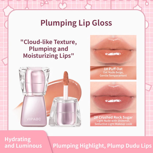 Water Light Crystal Gloss Lip Tint — Autumn/Winter Hydrating Formula, Mirror-Gloss Finish, Youthful Plumping Effect