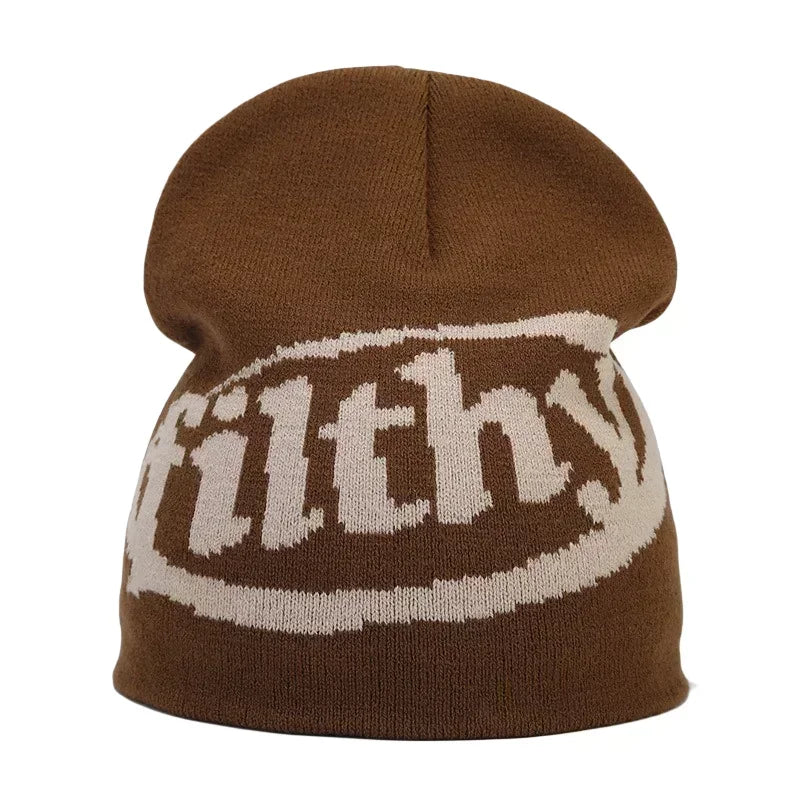 Y2K Letter Knitted Winter Autumn Beanie Cap Men Women Kanye Beanies Gorras Hombre Top Warm Skiing Hat Ear Hats Hip Hop Skullcap