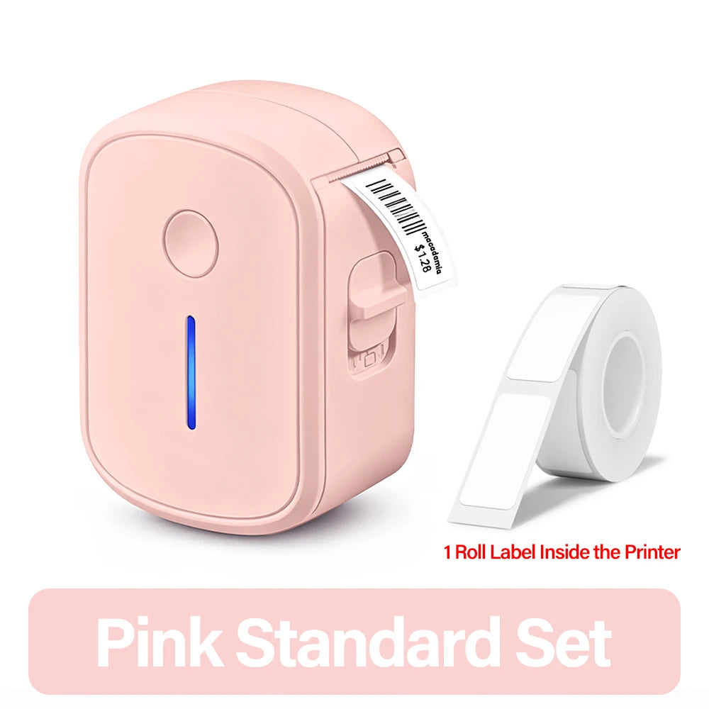 Mini Portable Label Printer Bluetooth Inkless Self-adhesive Labels Thermal Printer Sticker Maker Adhesive Mini Labeling Machine