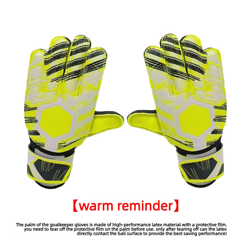 Professional Soccer Goalkeeper Gloves With Finger Save Guards, Thickened Anti Slip Latex Goalie Gloves For Adults Kids Men Women