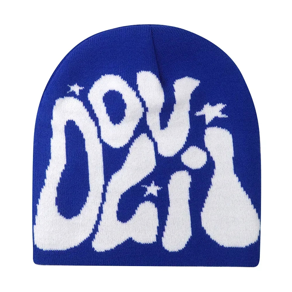 Y2K Letter Knitted Winter Autumn Beanie Cap Men Women Kanye Beanies Gorras Hombre Top Warm Skiing Hat Ear Hats Hip Hop Skullcap