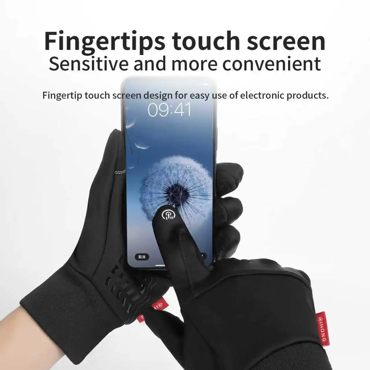 Winter Thermal Motorcycle Gloves Waterproof Windproof Touch Screen Anti-slip Full Finger Insulated Outdoor Scooter Riding Gloves