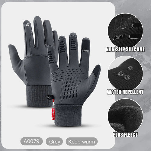 Waterproof Cycling Gloves Winter Touch Screen Bicycle Gloves Outdoor