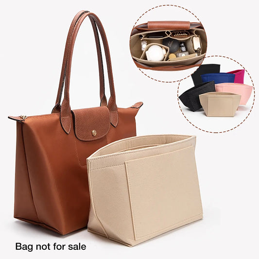 Felt Insert Bag Fits For Longchamp Handbag Liner Bag Felt Cloth Makeup