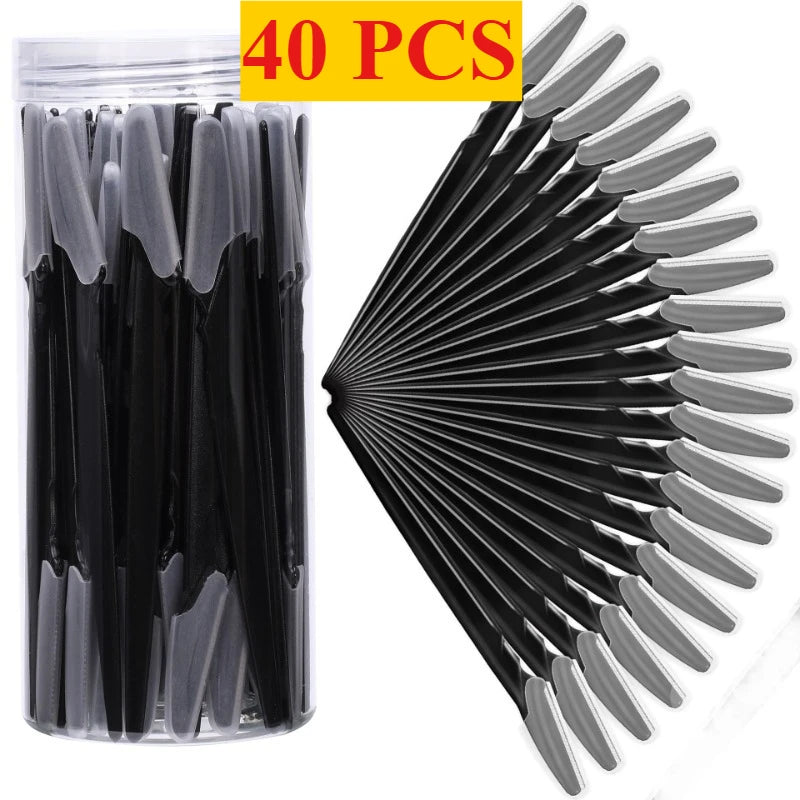 Eyebrow Trimmer 12/30/40/66PCS Brown Eyebrow Razor Safe Face Body Hair Removal Shaver Blades Woman Eyebrow Shaping Knife Razors