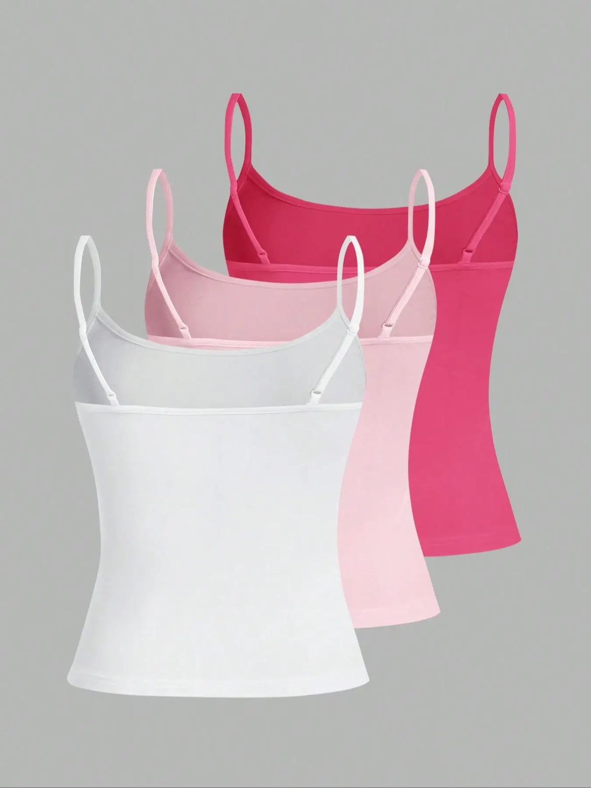 European and American Spring, Summer and Autumn Solid Color Daily Casual Adjustable Suspender Vest Three-Piece Set