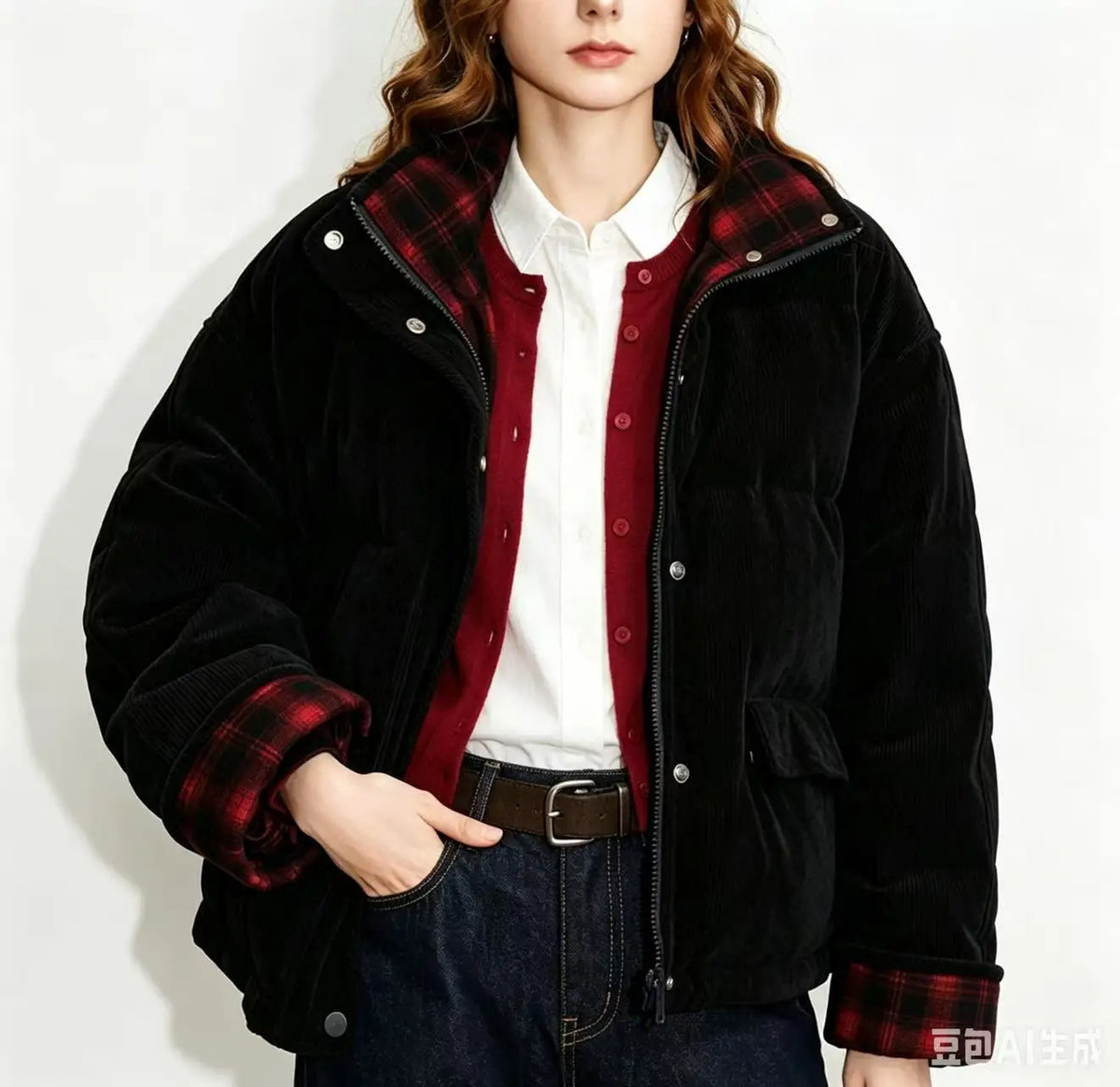 Winter Reversible Coats Long Hooded Jackets Reversible Sherpa Fleece Warm Outerwear for Cold Winter