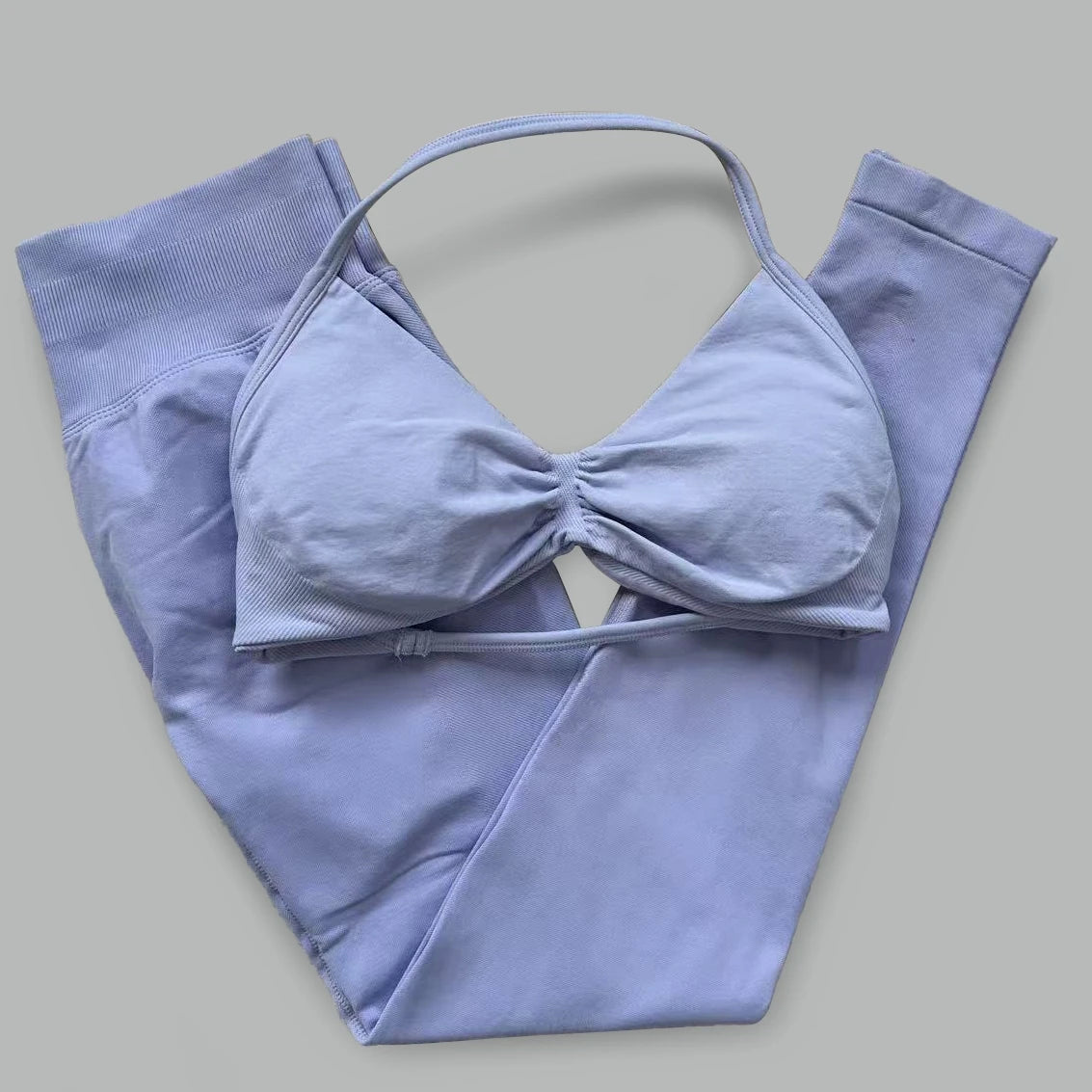 Seamless Halter Neck Yoga Set, 2 Piece