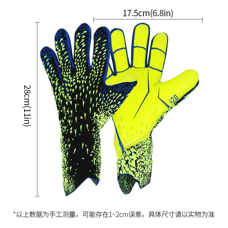 One Pair of Goalkeeper Gloves for Adults and Students, Latex Wear-Resistant and Anti-Slip, for Football Matches and Training