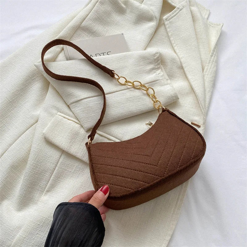 Mini Shoulder Bags for Women Fashion Felt Women's Bag Design Advanced