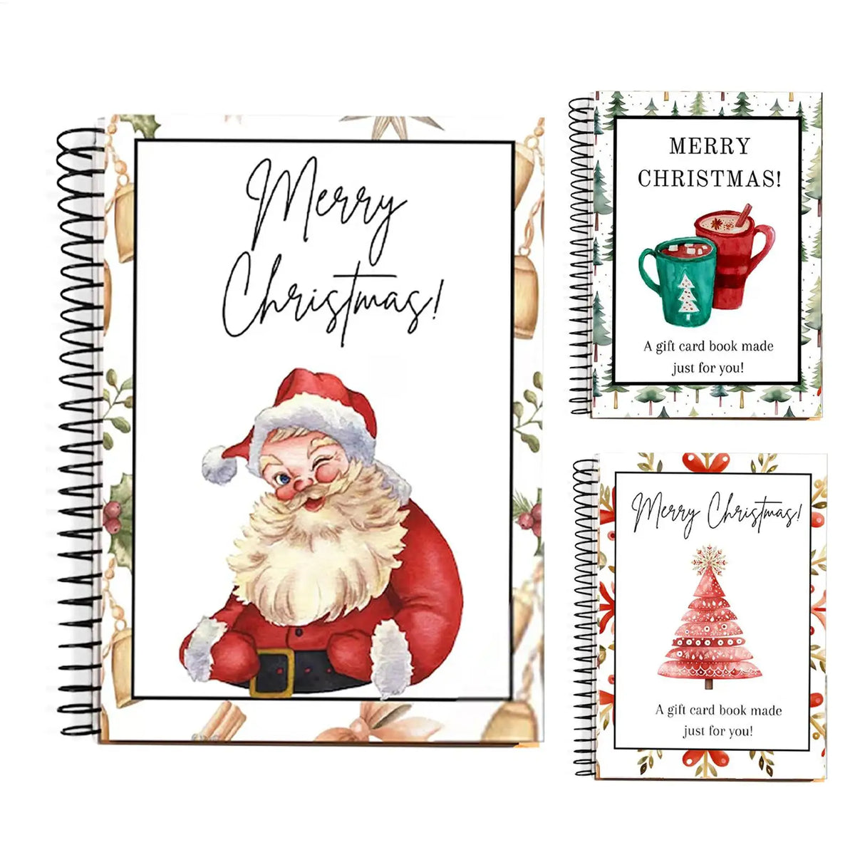 Christmas Gift Card Book Spiral-Bound Christmas Gift Card Book Festival Christmas Gifts for Teenagers Greeting Card Organizer