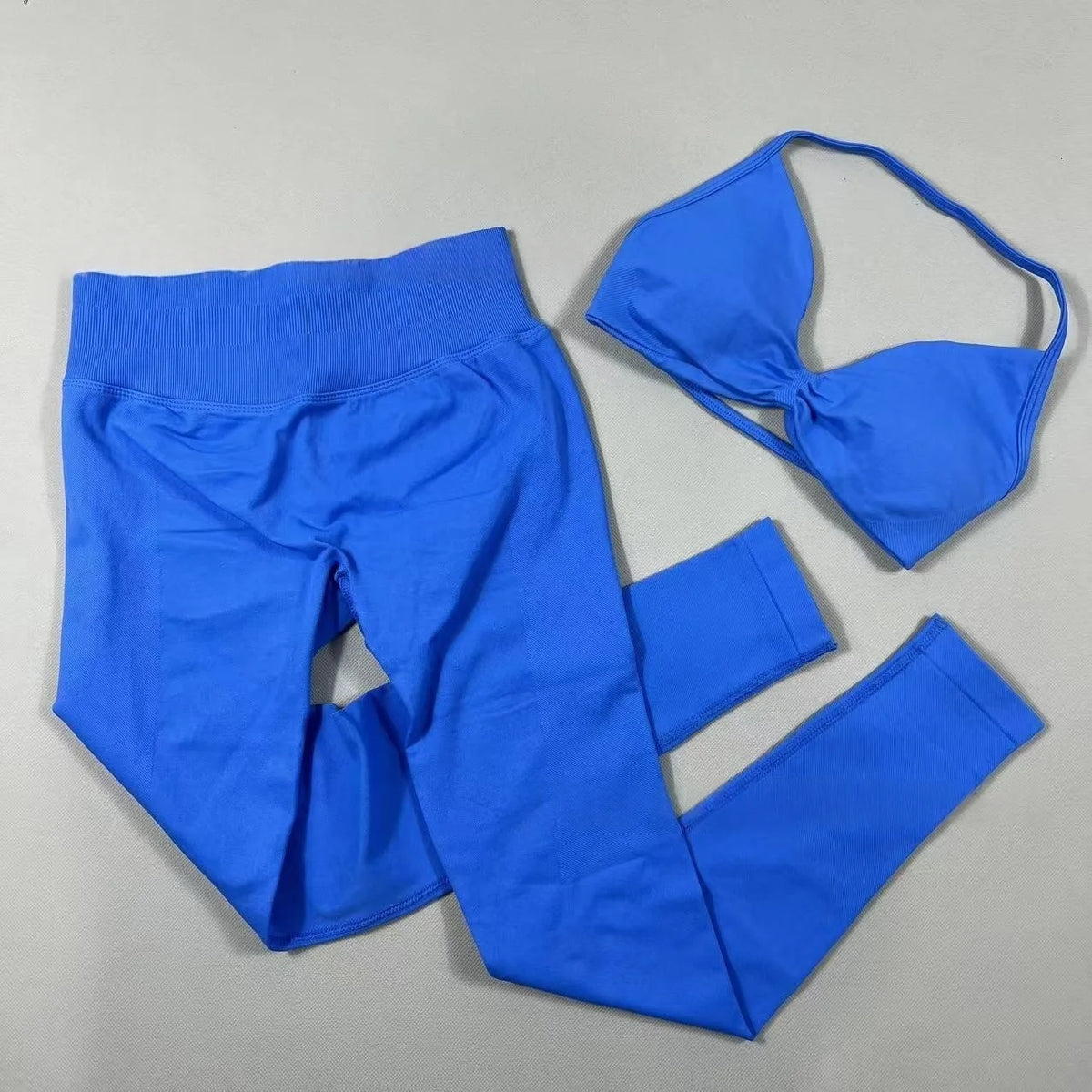Seamless Halter Neck Yoga Set, 2 Piece