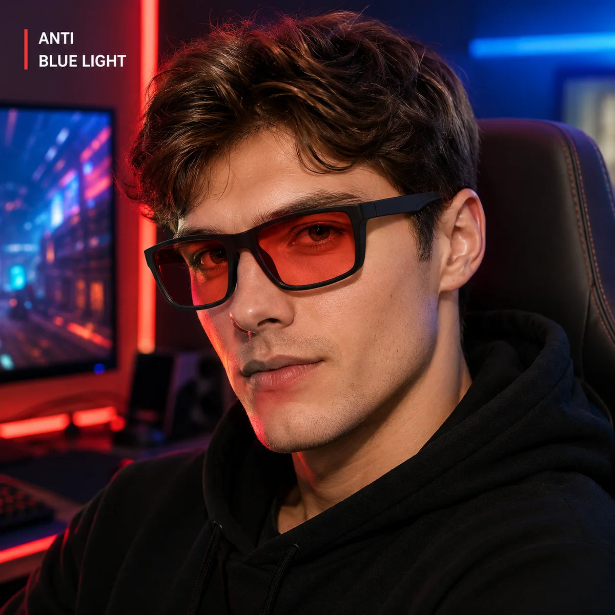 Blue Light Blocking Glasses Men Women Anti Fatigue Gaming Glasses Yellow Lens Computer Screen Eyewear for Office Reading