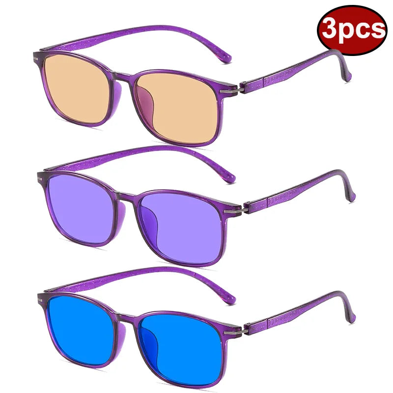 Blue Light Blocking Glasses for Men Women With Red Tinted Lens Computer Gaming Anti Fatigue Vintage Anti-Blue Light Sunglasses