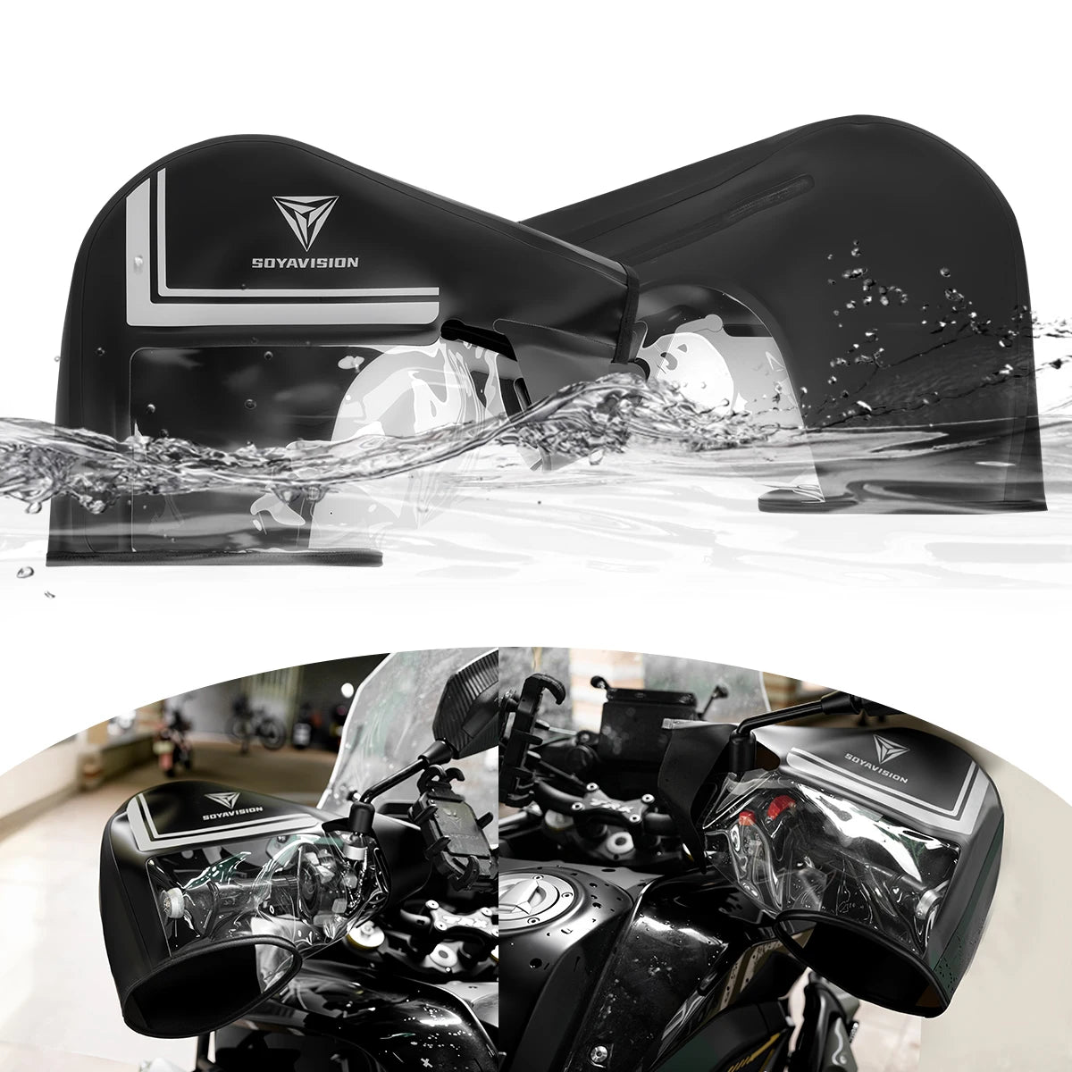 Motorcycle Handlebar Gloves Hand Bar Winter Gloves Windproof Waterproof Washable For Scooter ATV Snowmobile