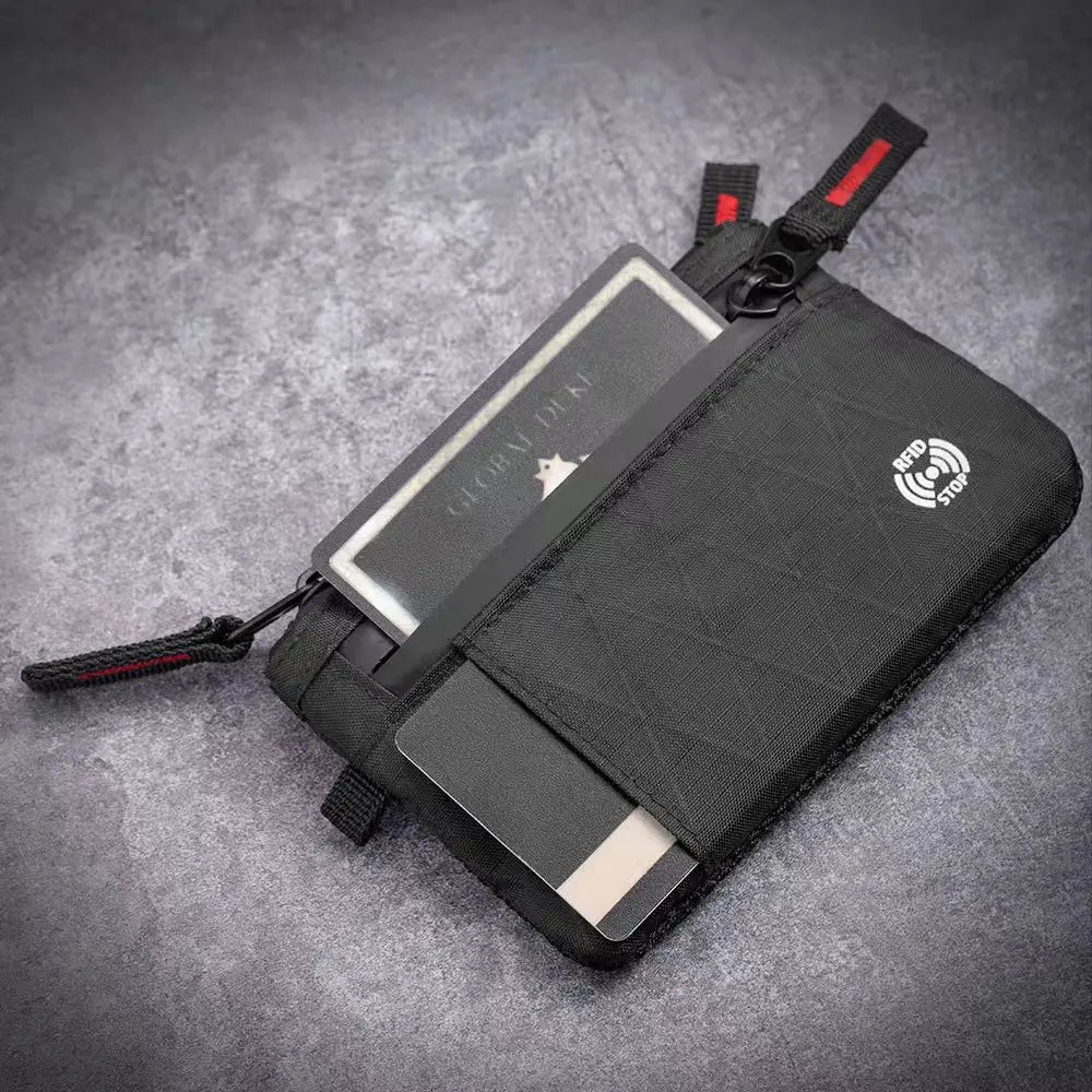 Edc Fashionable Rfid Anti-Theft Ultra-Thin Wallet |   Unisex Zipper