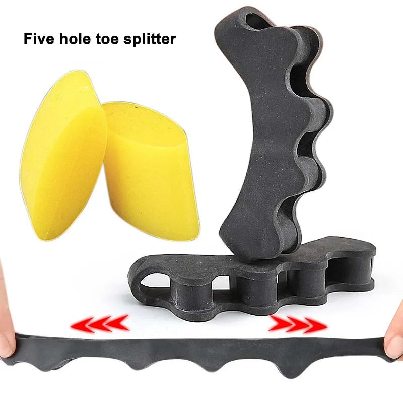 One Pair Toe Separator Silicone Separation Five Holes Separation Clip Foot Finger Guard Valgus Toe Overlapping Toe Separator
