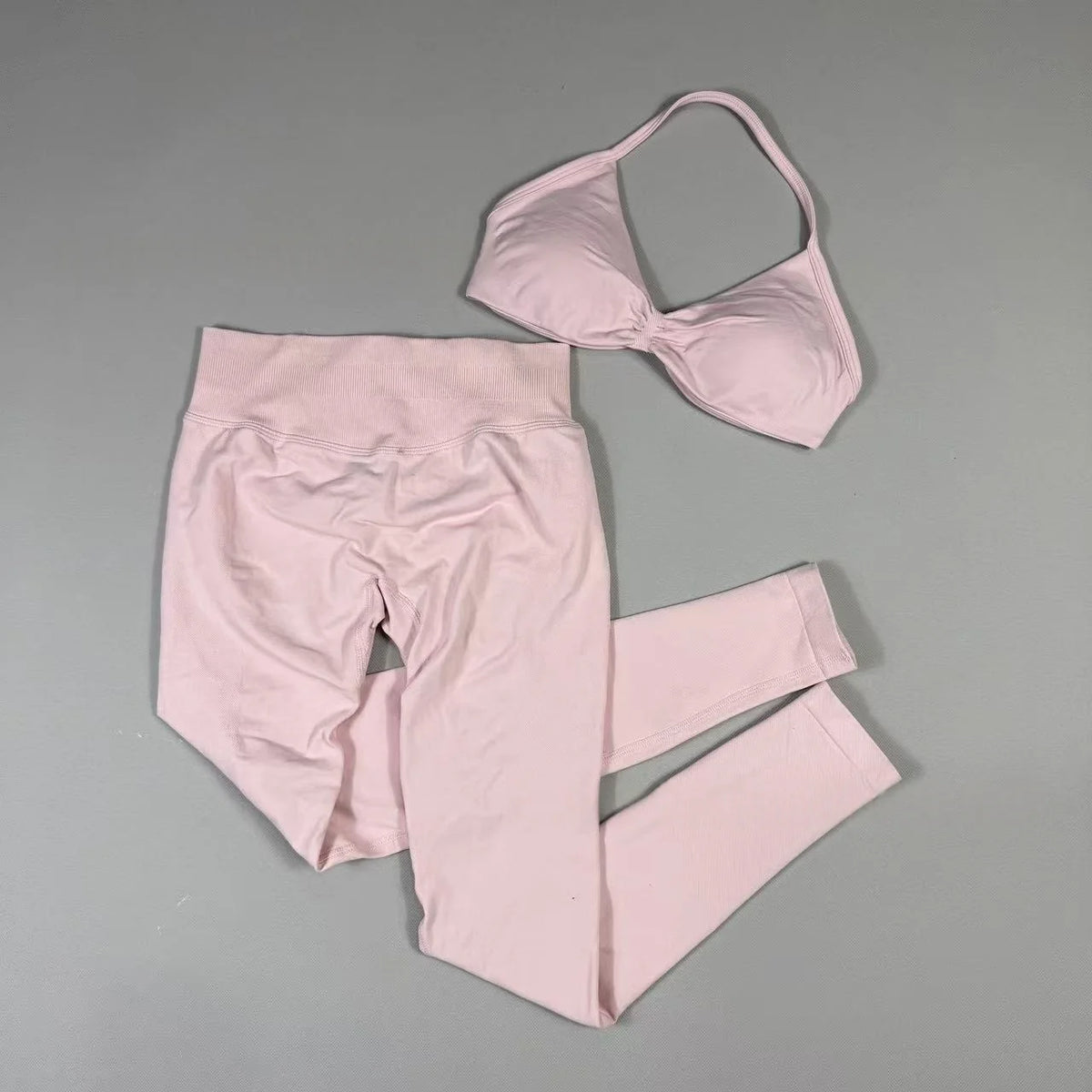 Seamless Halter Neck Yoga Set, 2 Piece