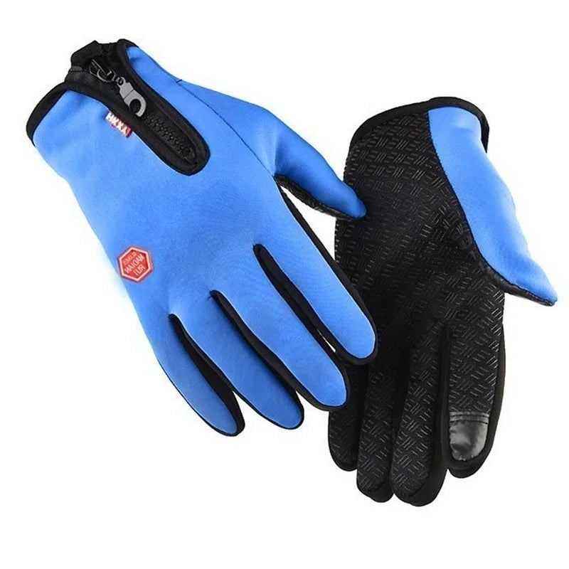 Winter Warm Cycling Gloves Bicycle Warm Touchscreen Full Finger Glove Waterproof Outdoor Bike Skiing Fishing Motorcycle Riding