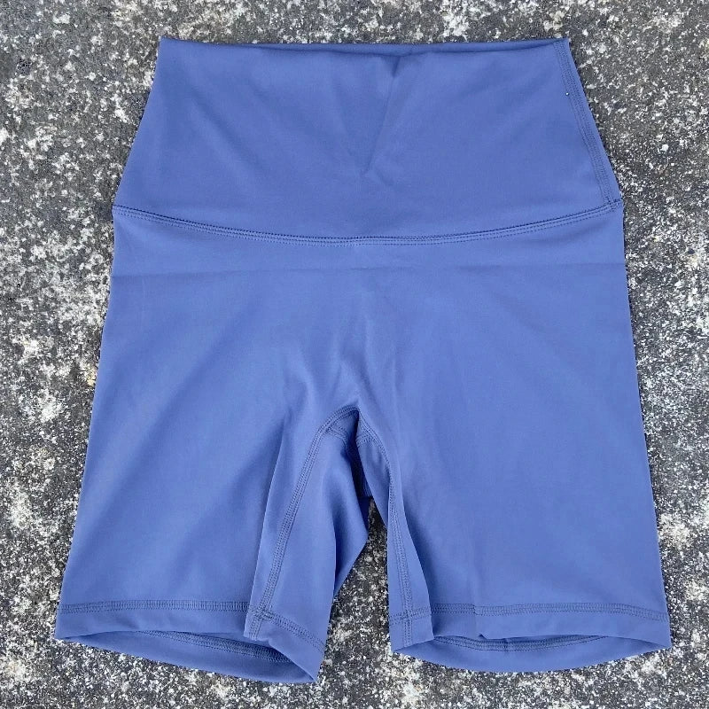 High Waist Seamless Yoga Shorts with Pocket