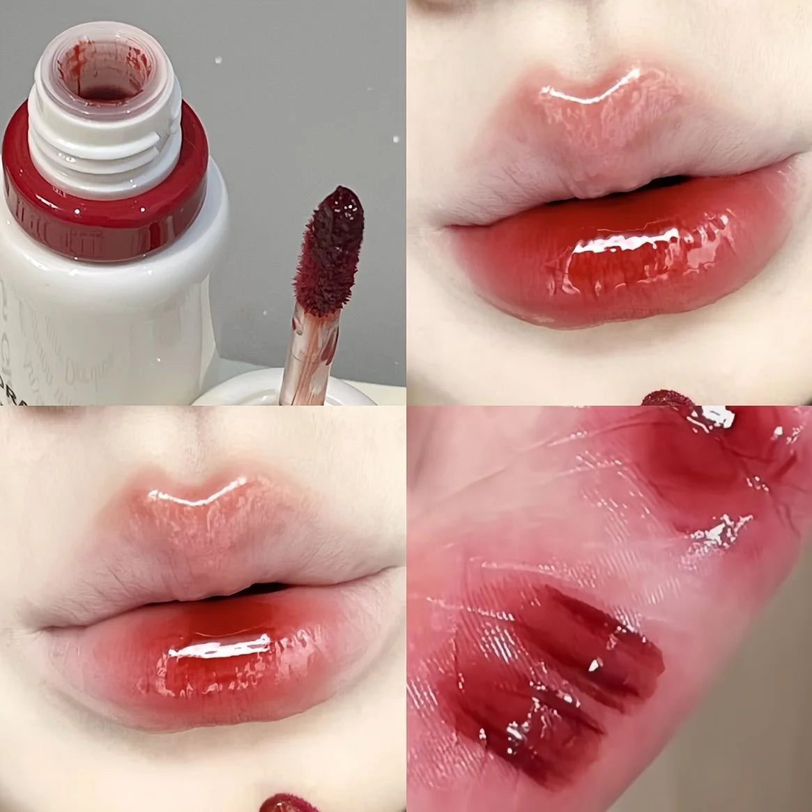 Herorange Glossy Lip Gloss Hydrating Watery Plump Lips Long Lasting for Autumn Winter