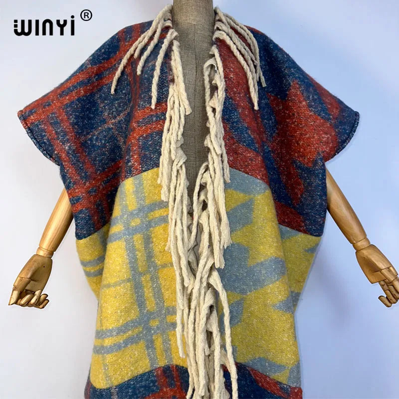 WINYI Winter cloak High Quality poncho Long Loose OverCoat Thick Warm Female coat for women down coats куртка женская chaquetas
