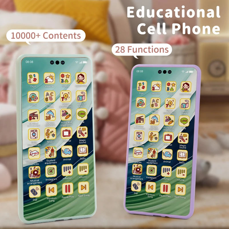 Baby Phone Toy Simulation Music Sound Telephone Toy Toddler Puzzle Early Education Toy Phone Mobile Phone Model Toy Gifts