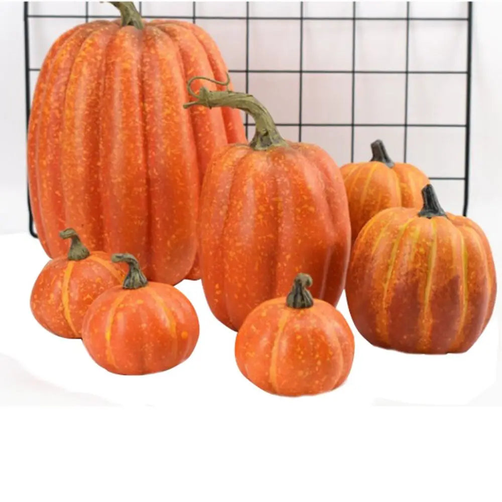 Wedding 7PCS Home Thanksgiving DIY Craft Fake Vegetable Simulation Pumpkin Model Halloween Decoration Artificial Pumpkin