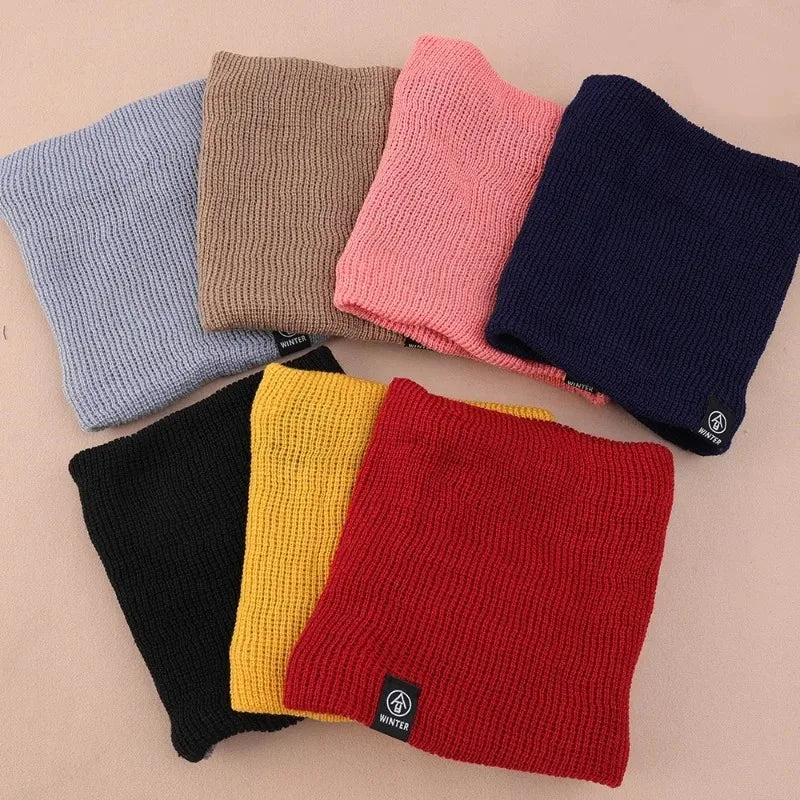 Fashion Soft Knitted Neck Warmer Sports Scarf Women Men Face Cover Winter Skating Running Hiking Scarves Thick Cold-proof Collar