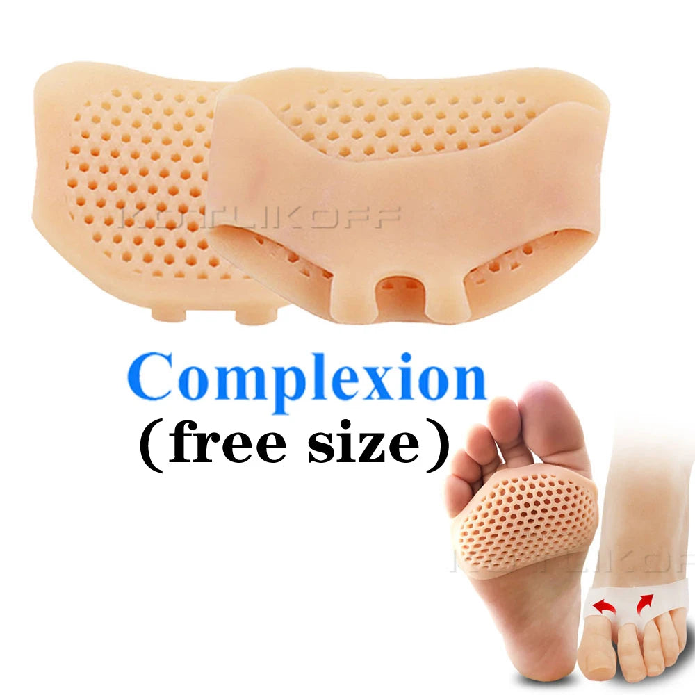 Toe Separator Forefoot Pads Silicone Cushion Pad Pain Relief Shoes Insoles Finger Toe Hallux Valgus Corrector Gel Pads Foot Care