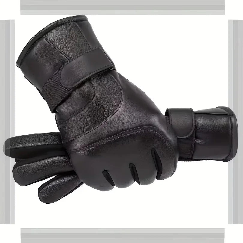 Thick Warm Windproof Cold-Proof Winter Gloves, Comfortable Outdoor Bike Motorcycle Riding Gloves, Versatile Winter Accessories a