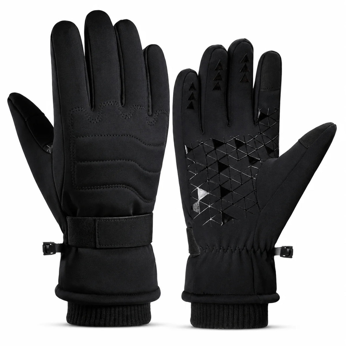 Winter Cycling Gloves Men Women Thermal Touchscreen Windproof Water Resistant Anti Slip Bike Gloves for Running Skiing