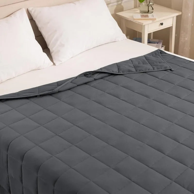 2025 New Weighted Blanket Decompression Sleep Aid Pressure Weighted Quilt Sleeping Blanket Heavy Blanket Dark Grey Muti Sizes