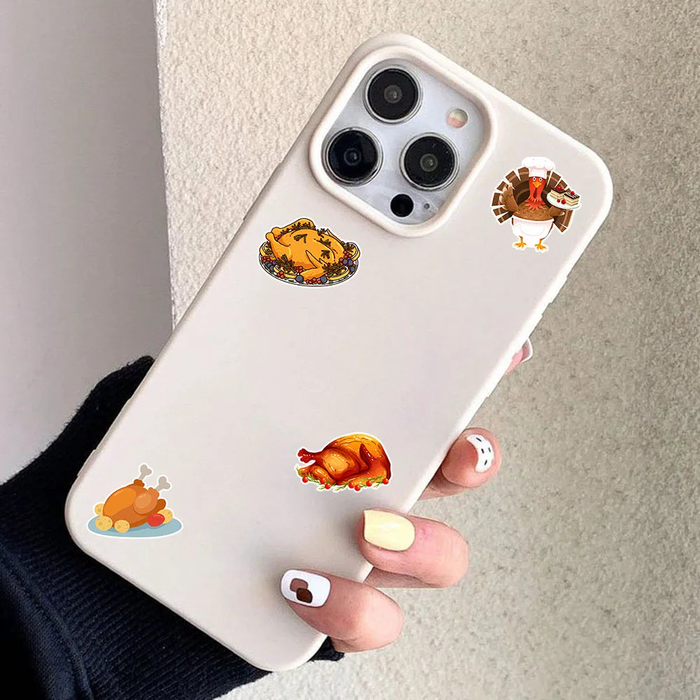 Thanksgiving Holiday Theme Stickers Waterproof Vinyl Decals For Laptop Water Bottle Phone Case DIY Decor