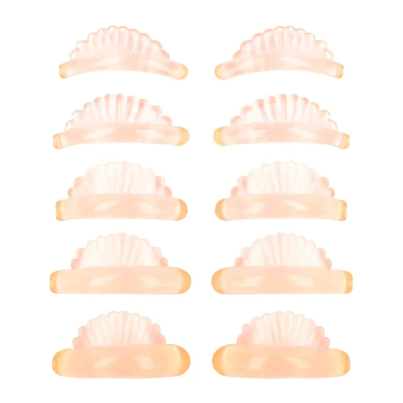 5Pairs Eyelash Perm Pads Silicone Lash Lifting Rods Shell-shape 3D Eyelash Extension Curler Lash Perm Shield Makeup Accessorie