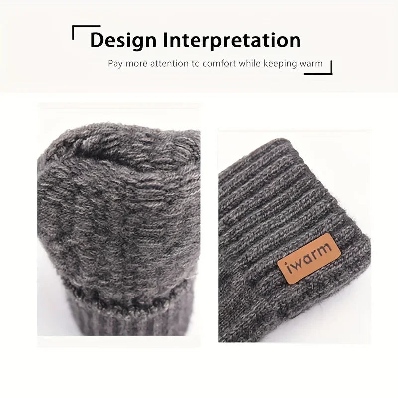 Winter Warm Cycling Gloves  DROPSHIPPING  Alpaca Wool Gloves Full Finger Touchscreen Cashmere Thickening Knitted Driving Gloves