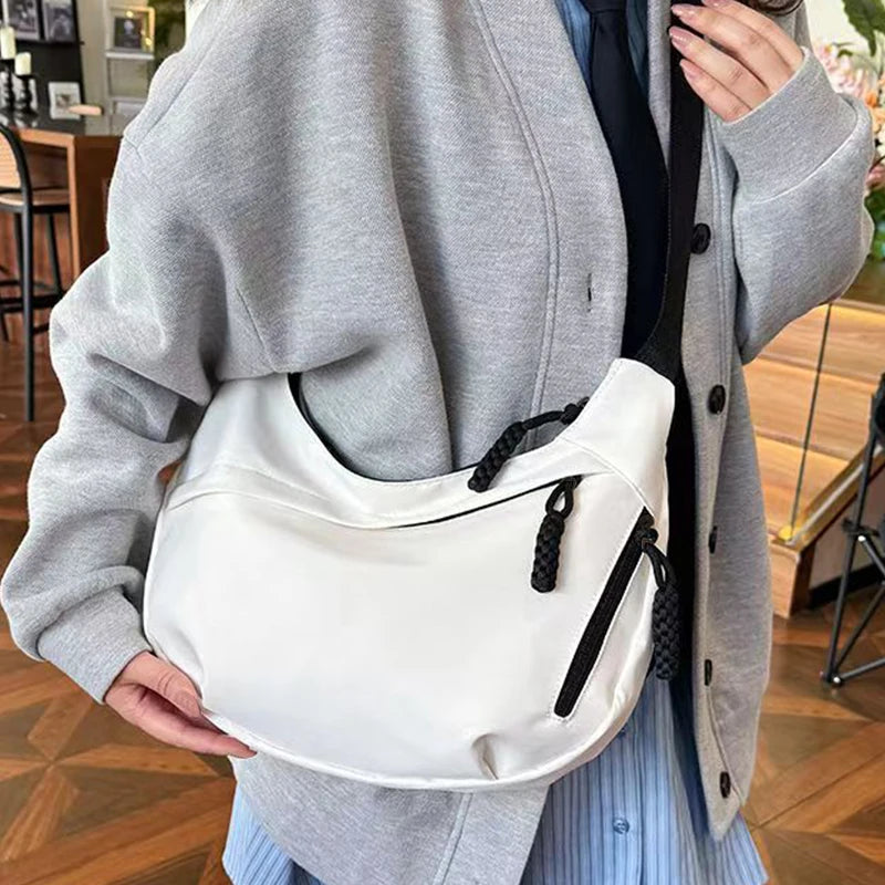 Casual Women's Nylon Crossbody Bag, Large Capacity Hobo Shoulder Purse