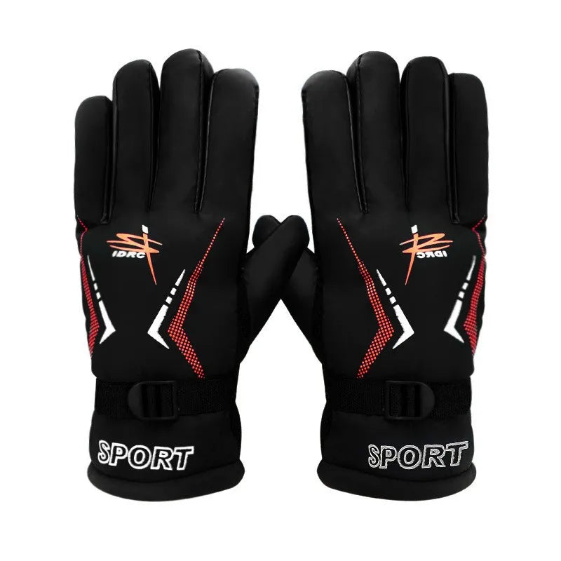 Winter Cycling Skiing Warm Gloves Fashionprinted Trend Finger Gloves Outdoor Sports Waterproof Gloves