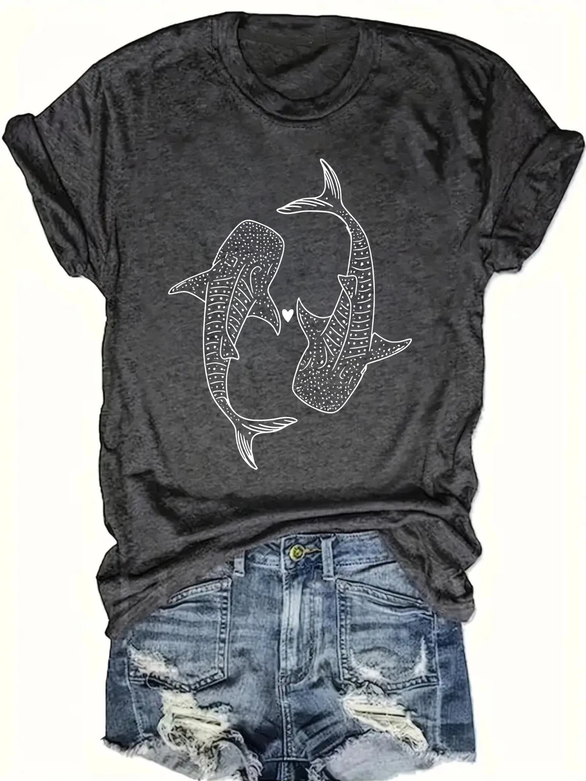 Women's plus size tank top Whale Shark Pattern Design Art Suitable for sports and daily wear summer fashion tops summer beach